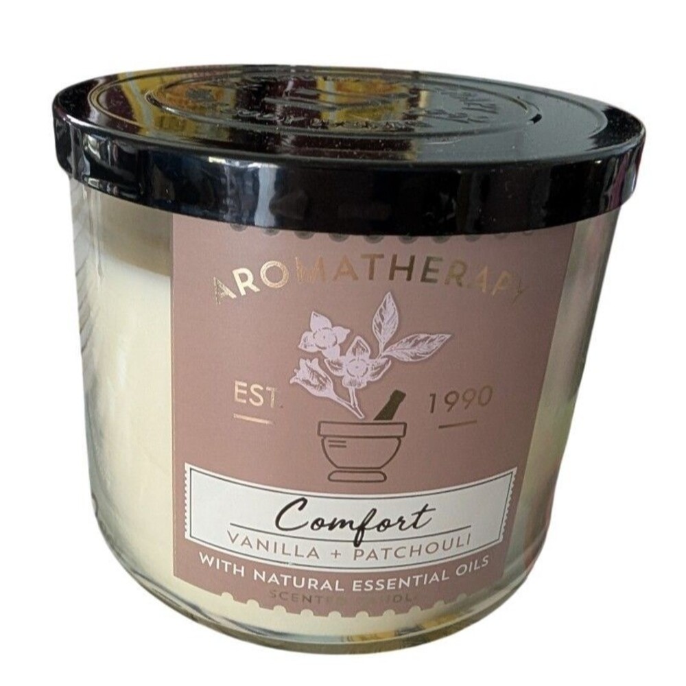 Bath & Body Works Aromatherapy Comfort Vanilla Patchouli 3-Wick Candle 14.5 oz
